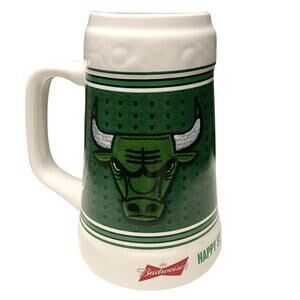 Chicago Bulls St. Patrick's Day Budweiser Ceramic Mug Stein